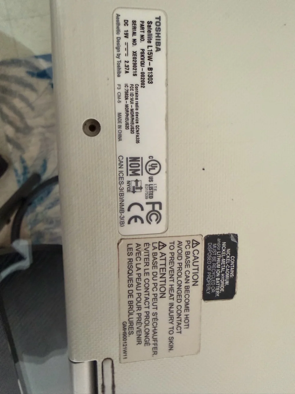 Toshiba Satellite L15W-B1303